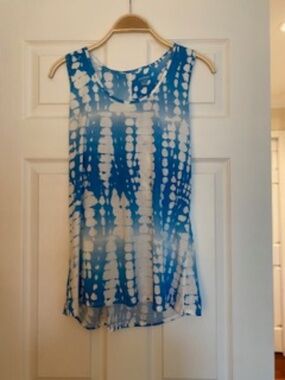 Jockey Tank Top - Blue Tie Dye